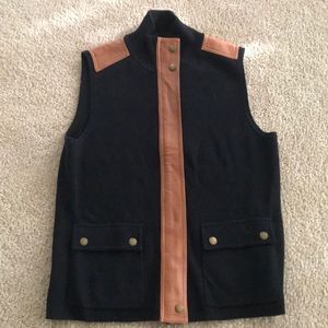Ralph Lauren Sweater Vest with Leather Detailing
